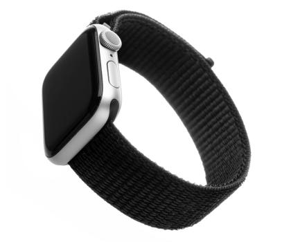 Pasek i akcesoria do zegarków FIXED Nylon Strap do Apple Watch black FIXNST-436-BK